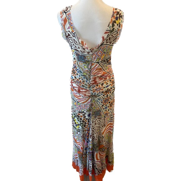 Vintage FUZZI Ruched Mesh Bodycon Maxi Dress - Picture 8 of 11